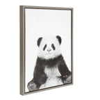Sylvie Panda Framed Canvas by Simon Te Tai