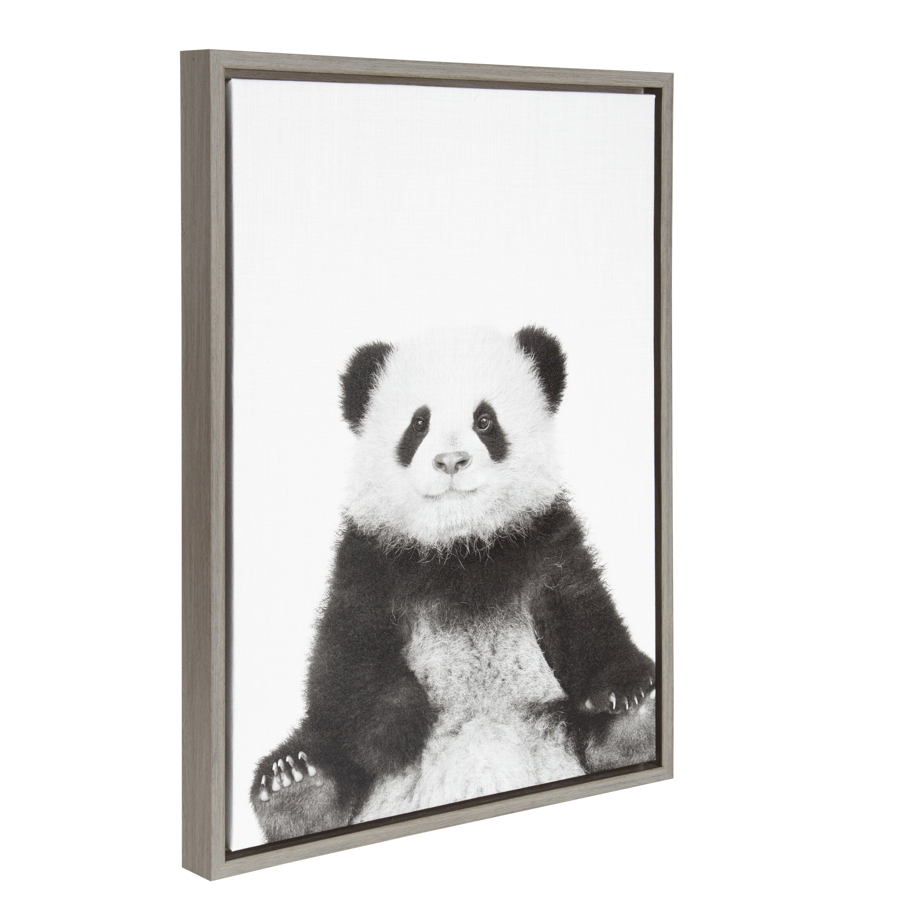 Sylvie Panda Framed Canvas by Simon Te Tai