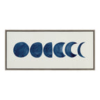 Sylvie Linear Moon Phases Framed Canvas by Teju Reval