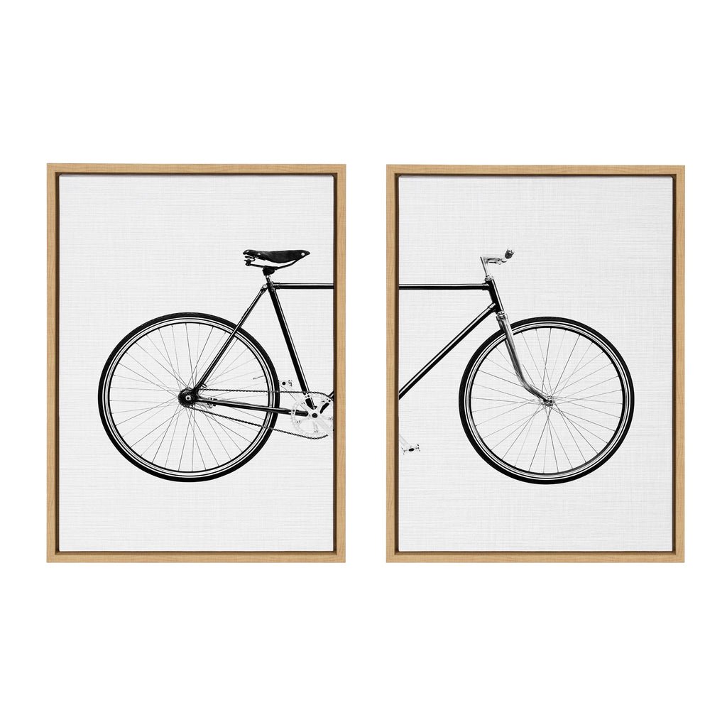 Sylvie Bicycle Framed Canvas by Simon Te of Tai Prints