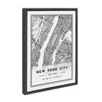 Sylvie New York City Map Framed Canvas by Jake Goossen