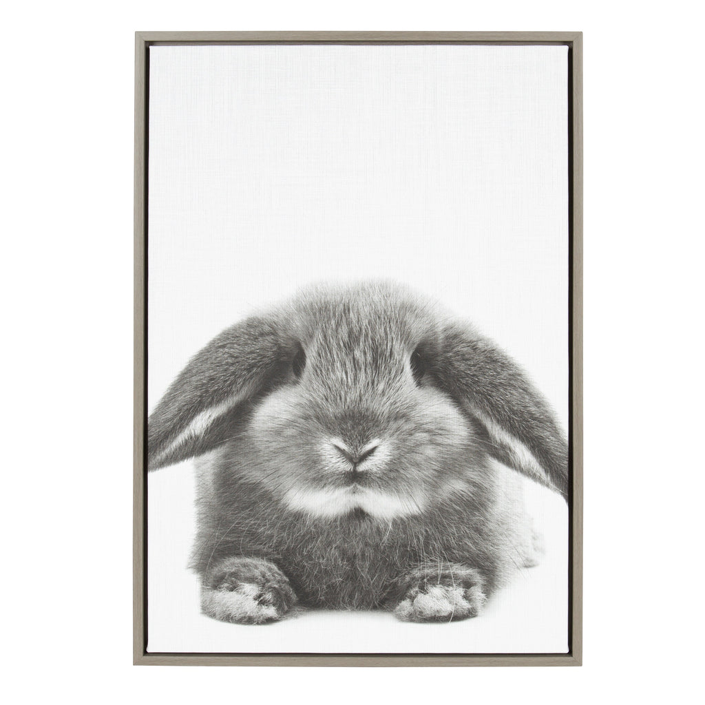 Sylvie Rabbit Framed Canvas by Simon Te of Tai Prints