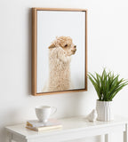 Sylvie Golden Alpaca Profile Framed Canvas by Amy Peterson Art Studio