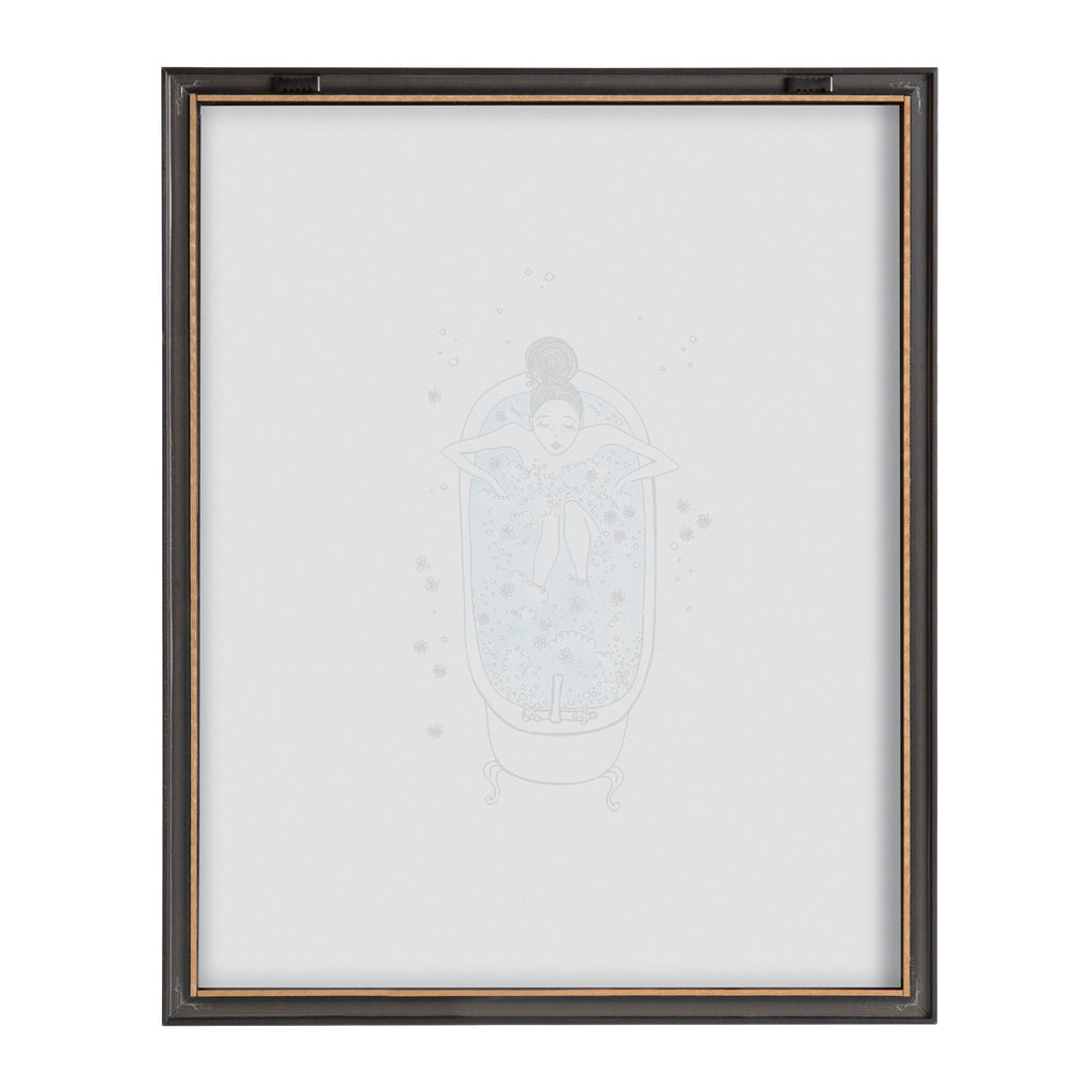 Blake Girl in a Bath Framed Printed Glass by Viola Kreczmer