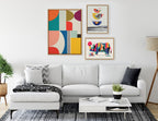 Sylvie Mid Century Modern Pattern Framed Canvas by Rachel Lee of My Dream Wall