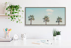 Sylvie A Trio of Palm Trees Framed Canvas by Laura Evans