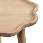 Alezar Scallop Wood Side Table