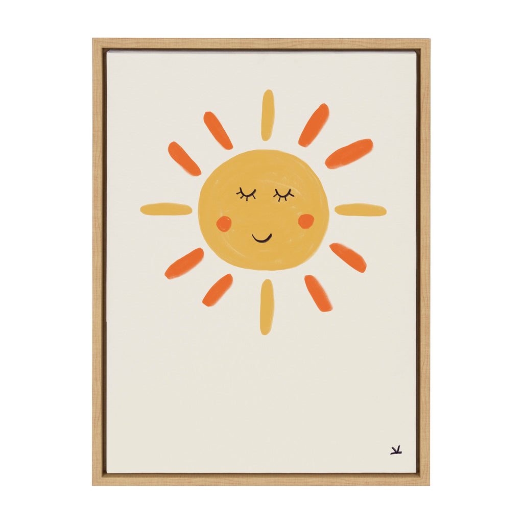 Sylvie Sleepy Sun Framed Canvas by Kelly Knaga
