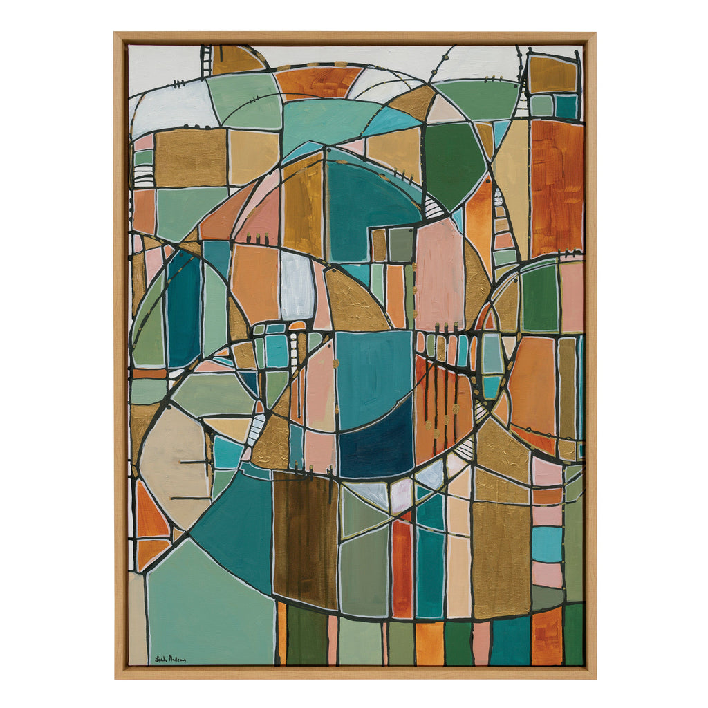 Sylvie Stardust Chords Framed Canvas by Leah Nadeau