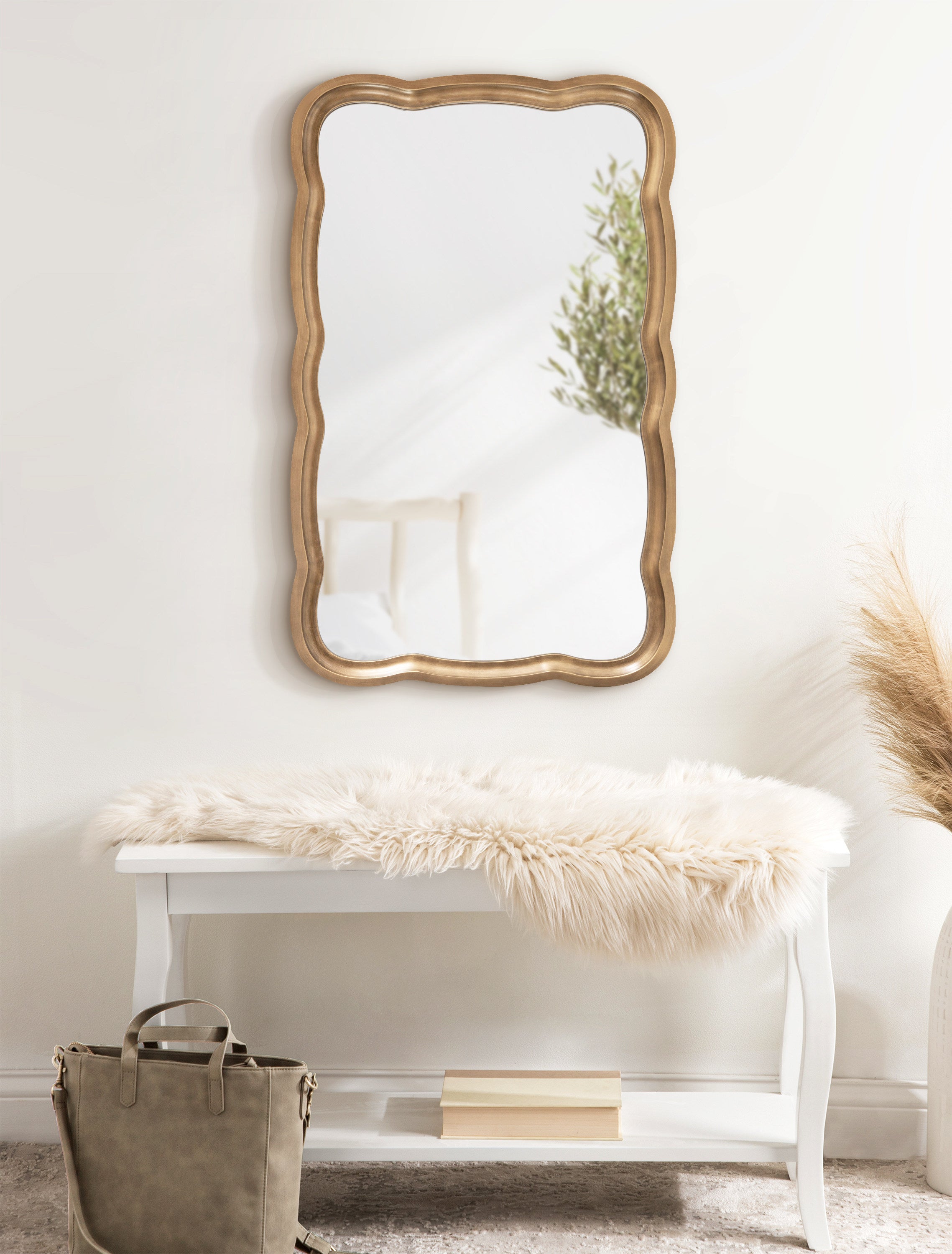 Hatherleigh Scallop Wood Wall Mirror