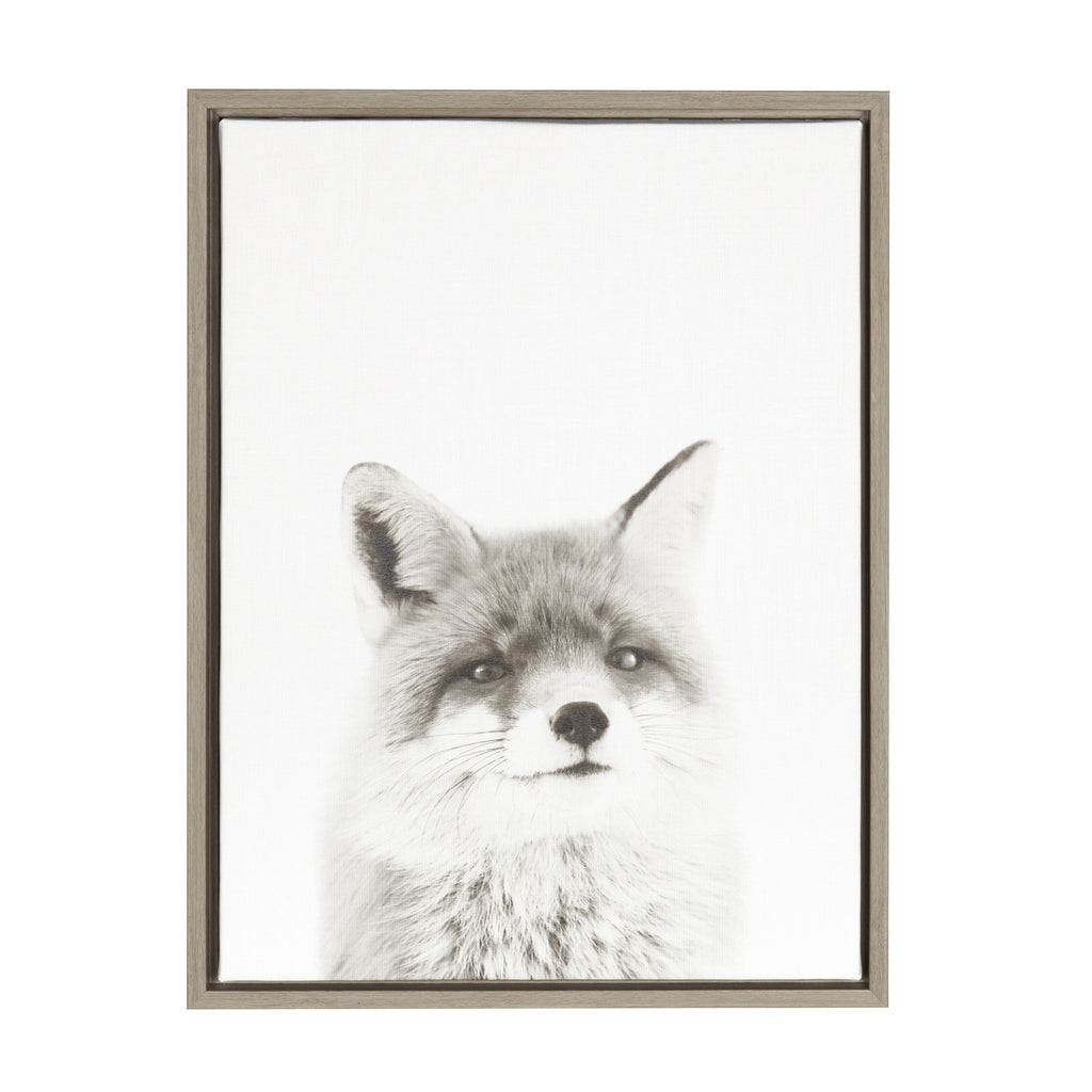 Sylvie Fox Portrait Framed Canvas by Simon Te Tai
