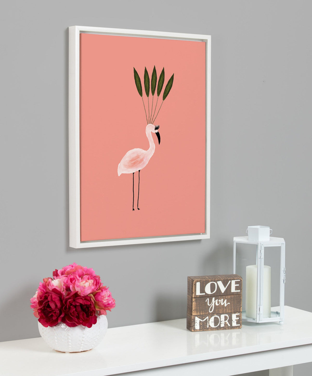 Sylvie Leaf Crown Framed Canvas by Kendra Dandy