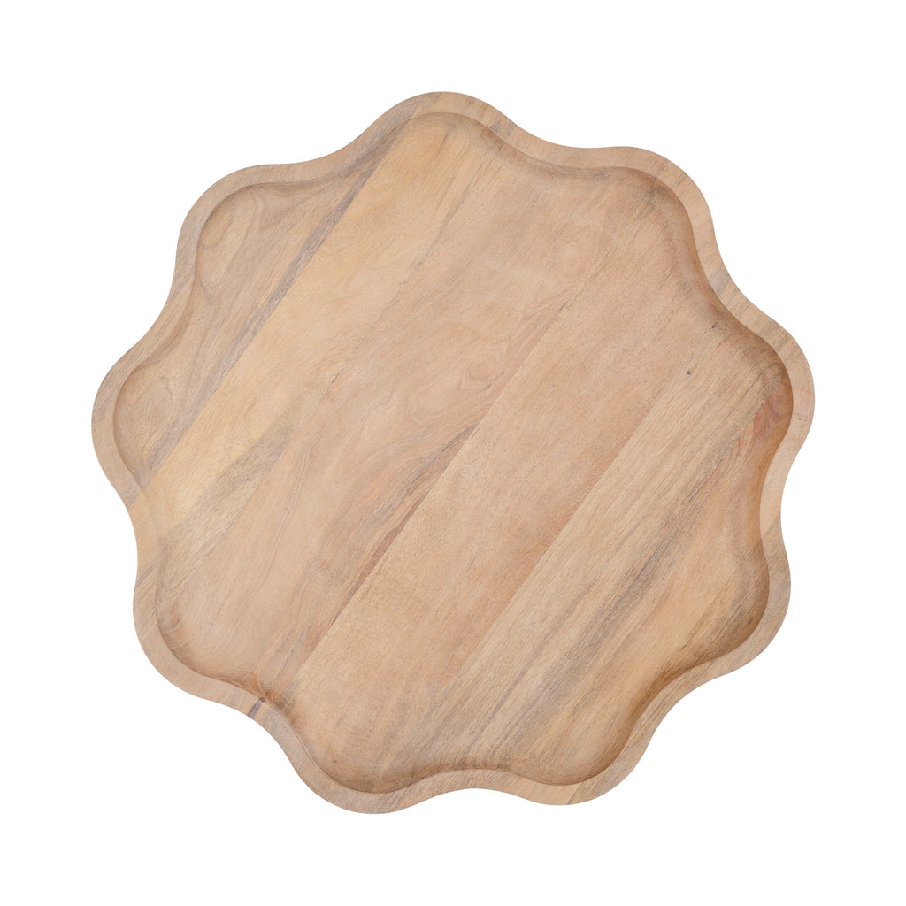 Alezar Scallop Wood Side Table