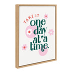 Sylvie Take It One Day At A Time Framed Canvas by Maria Filar