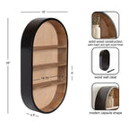 Hutton Wood Capsule Wall Shelf