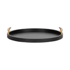 Halsey Wood Round Decorative Tray