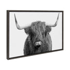 Sylvie Highland Cow Portrait Framed Canvas by Amy Peterson Art Studio