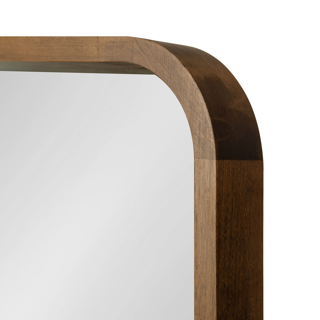 Hutton Wood Framed Radius Rectangle Mirror