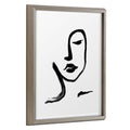 Blake Face Line Print Framed Printed Glass by Viola Kreczmer