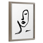 Blake Face Line Print Framed Printed Glass by Viola Kreczmer