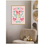 Sylvie Framed Canvas Christmas Bows by Rachel Lee