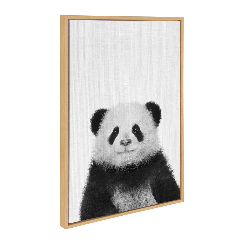Sylvie Panda Framed Canvas by Simon Te Tai