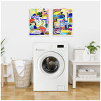 Sylvie Colorful Abstract 6 and 7 Framed Canvas Art Set by Emma Daisy