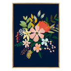Sylvie Floralis C Framed Canvas by Mia Charro