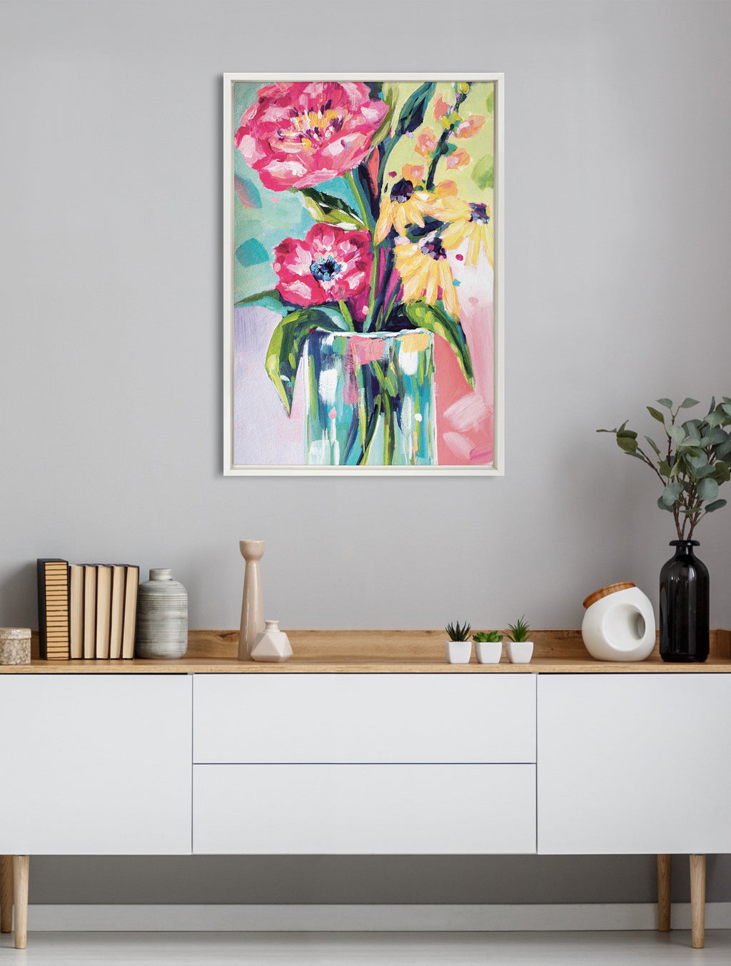 Sylvie Yellow Daisies Framed Canvas by Rachel Christopoulos