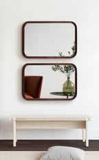Hutton Wood Framed Radius Rectangle Mirror