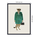 Sylvie Cool Stylish Trendy Leopard Framed Canvas by July Art Prints
