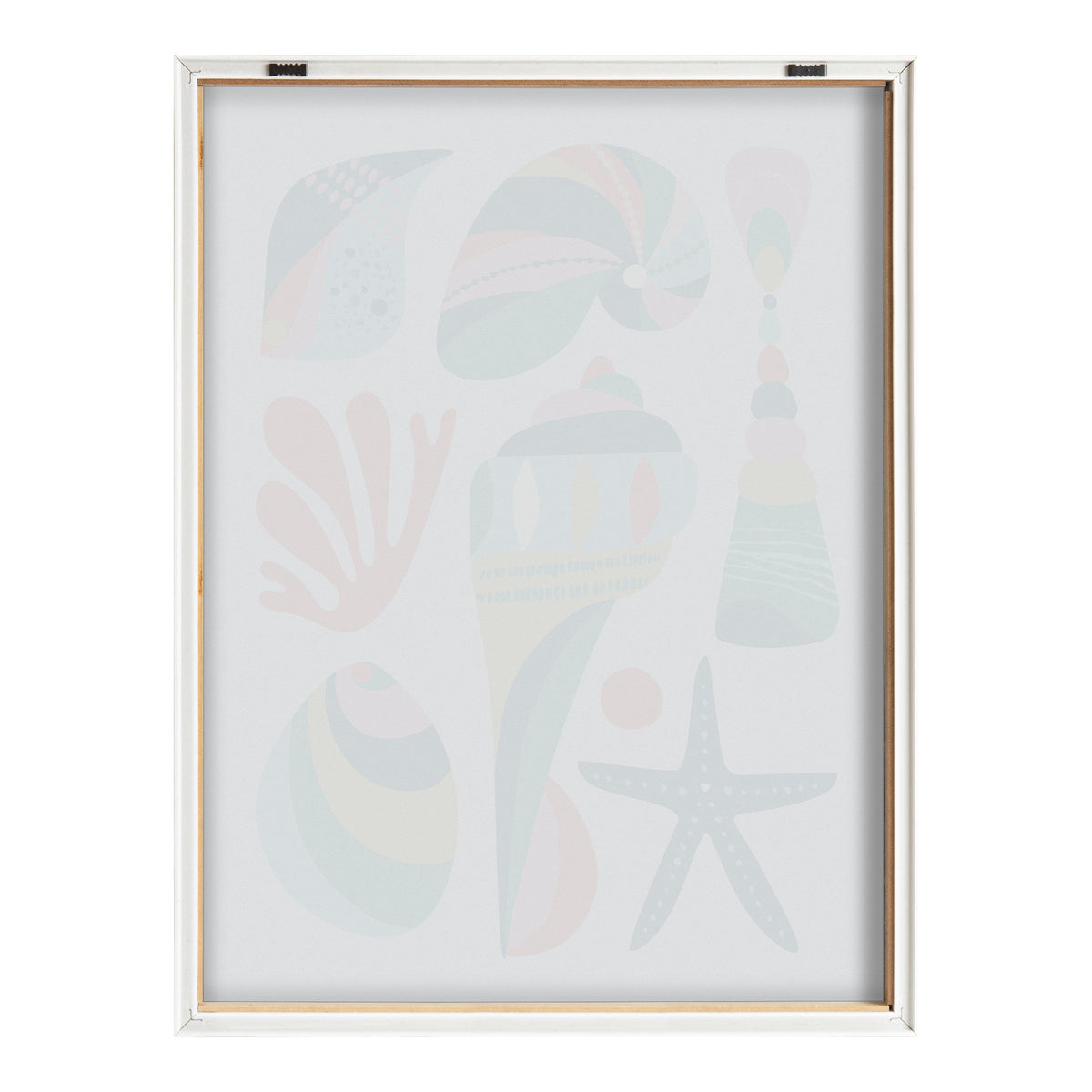Blake Modern Colorful Seashells Framed Printed Glass by Rachel Lee of My Dream Wall