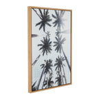Sylvie Palm Tree Row Framed Canvas by Simon Te Tai