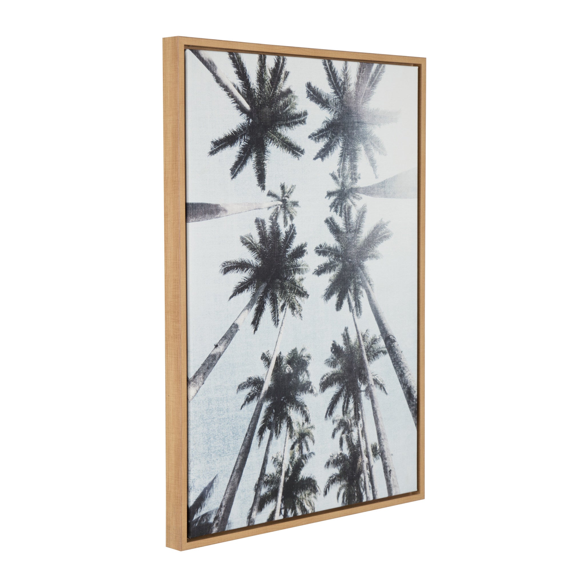 Sylvie Palm Tree Row Framed Canvas by Simon Te Tai