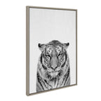 Sylvie Tiger Framed Canvas by Simon Te of Tai Prints