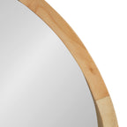 Hutton Round Wood Wall Mirror