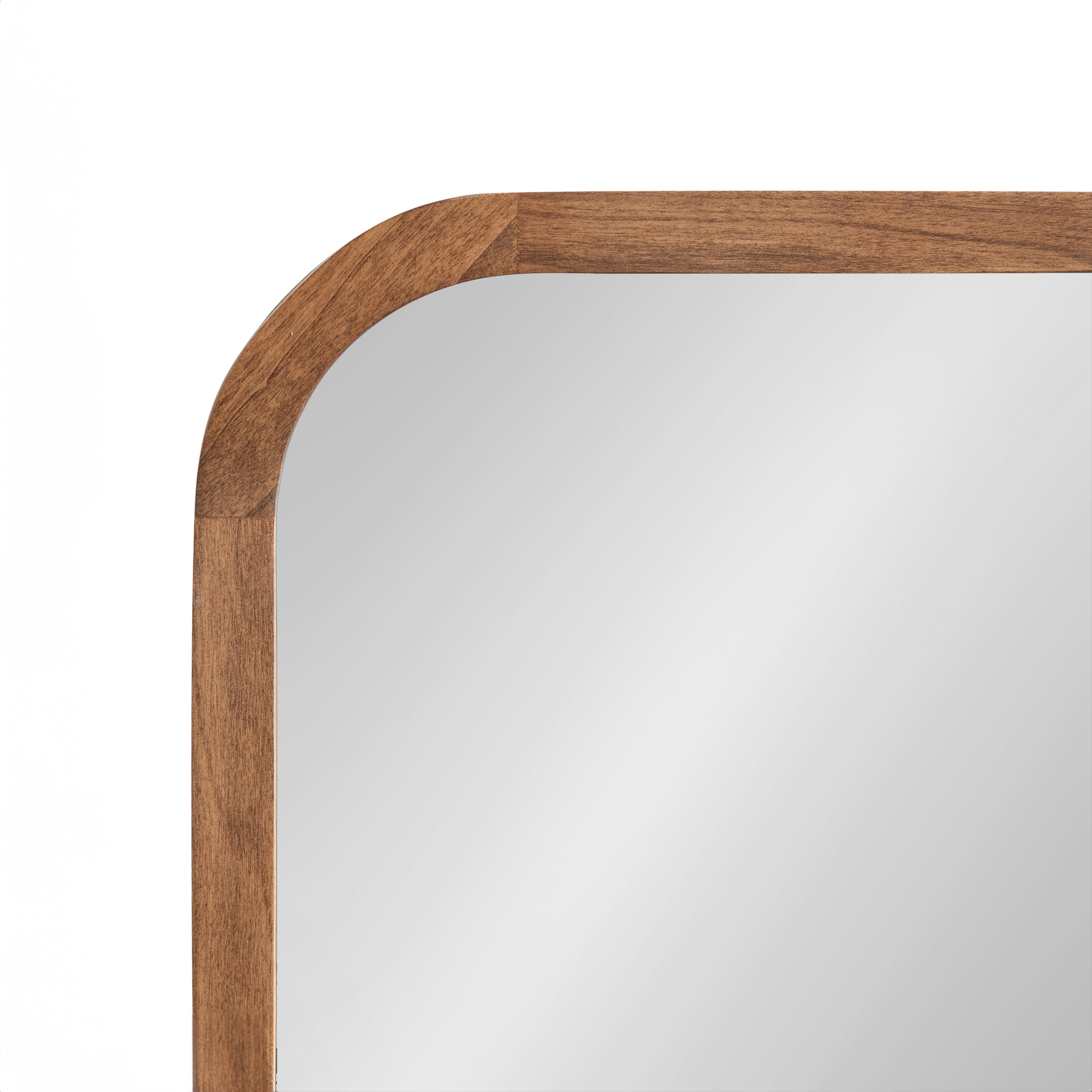 Hutton Wood Framed Radius Rectangle Mirror