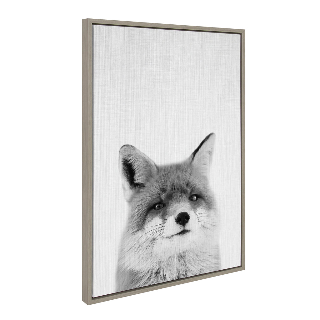 Sylvie Fox Portrait Framed Canvas by Simon Te Tai