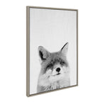 Sylvie Fox Portrait Framed Canvas by Simon Te Tai