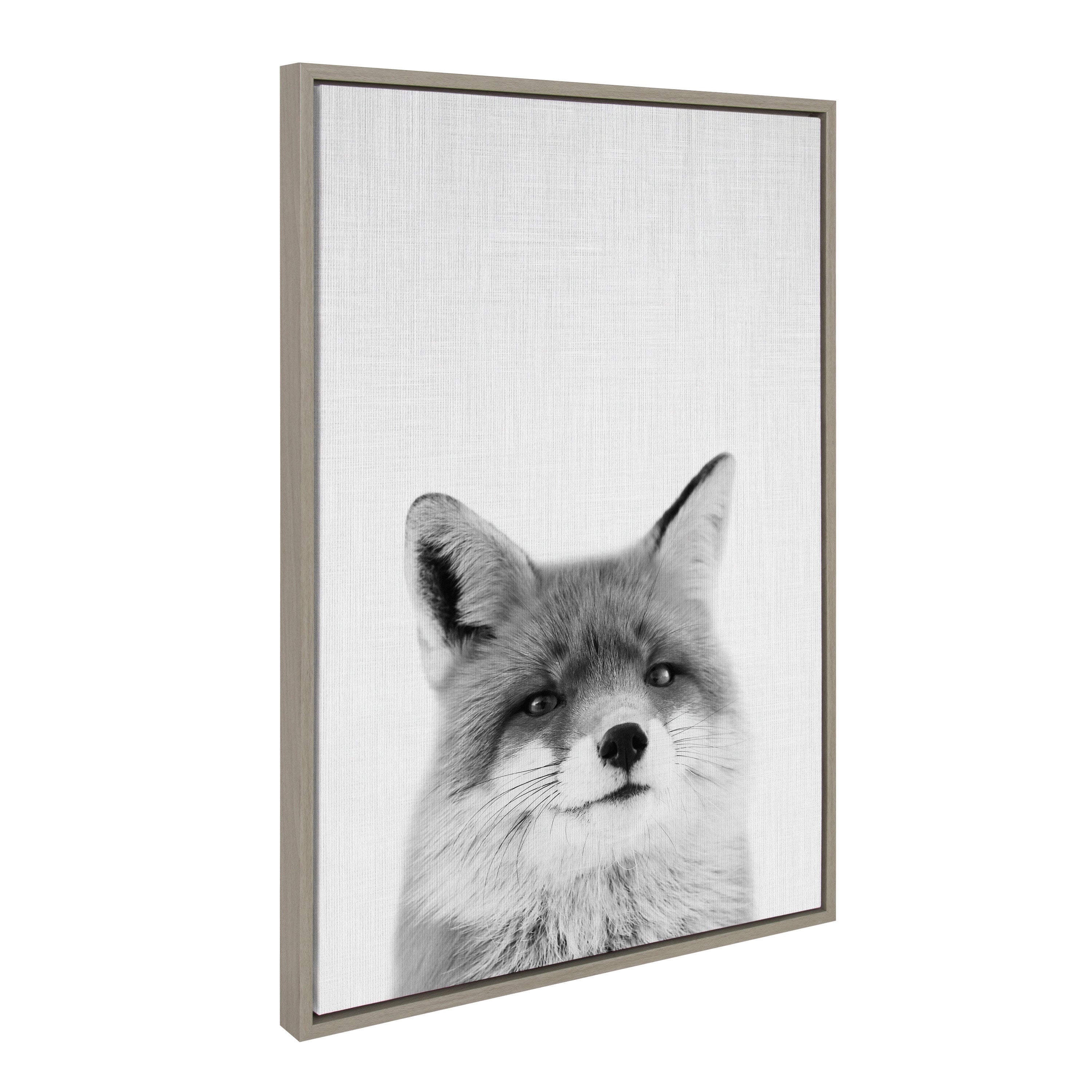 Sylvie Fox Portrait Framed Canvas by Simon Te Tai