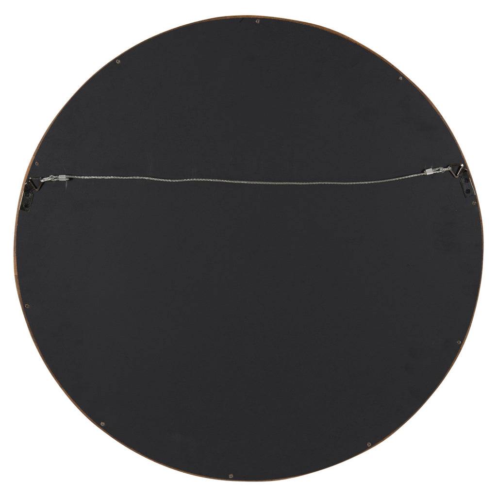 Hutton Round Wood Wall Mirror