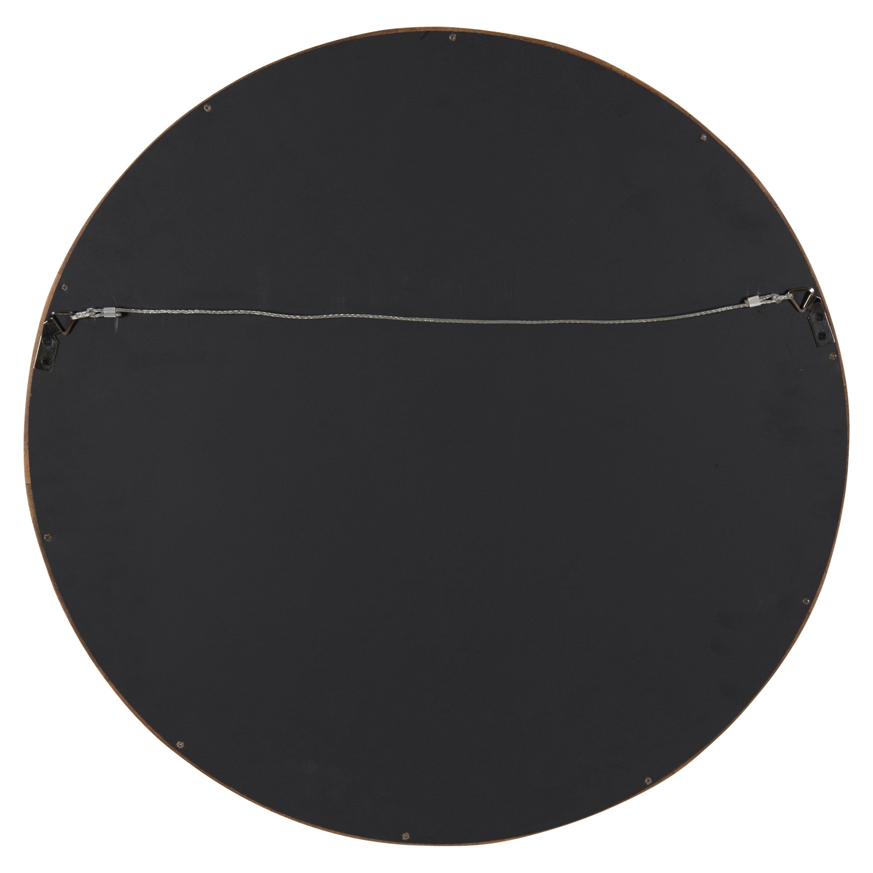 Hutton Round Wood Wall Mirror