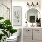 Sylvie Eucalyptus Botanical I Framed Canvas by The Creative Bunch Studio