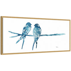 Sylvie Botanical Birds Framed Canvas by Julie Maida