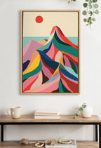 Sylvie MCM Mountains Framed Canvas by Rachel Lee of My Dream Wall