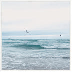 Sylvie Ocean Swim 2 Square Framed Canvas by Stephanie Klatt