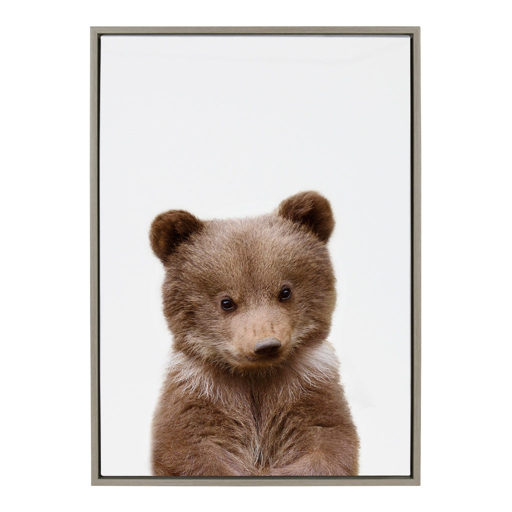 Sylvie Baby Bear Framed Canvas by Amy Peterson