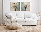 Sylvie Traditional Boho Floral Botanical II Framed Canvas by The Creative Bunch Studio