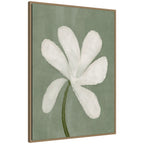 White Floral by Gabrielly Guedes Framed Canvas Wall Art Print