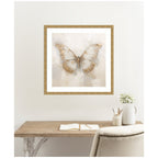 Framed Art Butterfly Neutral 2 by The Creative Bunch Studio